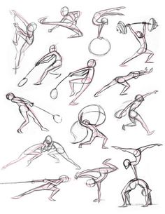 various poses and gestures for the body in this drawing lesson, i have never seen them before