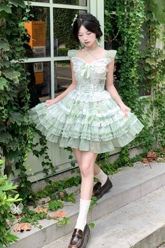 ❤︎ [Reserved product] White Green Butterfly Fairy Dress❤︎
⚠️ Delivery may take about 1-2 months for popular products. Ethereal Butterfly, Blue Princess Dress, Butterfly Princess, Elegant Floral Dress, Fairy Butterfly, Steampunk Fashion Male, Gothic Skirts, Butterfly Fairy, Green Floral Print