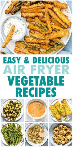 an easy and delicious air fryer vegetable recipe is shown with the title above it