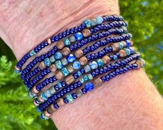 Serenity 35 & 28 Long Wrap Bracelet Set Boho Bracelets - Etsy Norway Bracelets Hippie, Bracelets Etsy, Boho Wrap Bracelet, Hippie Bracelets, Moon Jewelry, Bracelets Handmade Beaded, Boho Bracelets, Bracelet Necklace, Bracelet Set