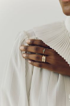 Inspired by Jennie's great grandmother's wedding band, this is a signature timeless piece you'll wear for every occasion. Her soft curves are bold, yet elegant enough to be worn day to night. Make her your trademark. Hollowed out and designed with comfort in mind. If you're looking for a solid version, shop the Dare to Love Dome Ring I (NON-HOLLOW).Complete the look with our Claudine Twist Ring II. We recommend sizing up by at least half a size if this ring is thicker than what you typically wea Dare To Love, Sculptural Ring, Golden Treasure, Mother's Ring, Love Dare, Double Dare, Fall Rings, Oval Locket, Mother Rings