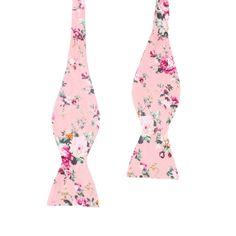 Pink Floral Bow Tie Self Tie MILLIE MYTIESHOP-You'll be the best dressed groom and groomsmen with this pink salmon bow tie. A must-have for the groomsmen, this pink salmon bow tie is perfect for any formal occasion. With its light pink and green floral print, this bow tie is sure to add personality to any outfit. Get ready to tie the knot in style with this self-tie bow tie.-Mytieshop Pink Bow With Bow Tie Back For Wedding, Pink Fitted Bow For Formal Occasions, Spring Wedding Bow, Pink Bow Tie For Summer Formal Events, Elegant Pink Adjustable Bow Tie, Elegant Adjustable Pink Bow Tie, Pink Bow Tie For Spring Formal Occasions, Pink Bow Tie For Spring Formal Events, Pink Bow Tie For Gift