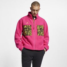 Nike ACG Chaqueta de tejido Fleece - Rosa Nike Acg Fleece, Acg Fleece, Nike Sportswear Mens, Mens Fleece Jacket, Jacket Nike, Nike Acg Jacket, Pink Nike, Pink Nikes, Nike Acg