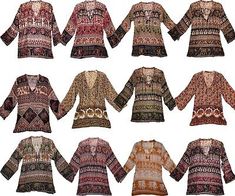 Great Shopping Wholesale Lot 10 Pc Hippie Gypsy Indian cotton blouse Top For Women Ethnic Blusa, Women's Cothing Multicolor V-neck Peasant Top For Festival, Bohemian Long Sleeve Tops With Boho Collar, Long Sleeve Bohemian Top With Boho Collar, Patterned Long Sleeve Bohemian Tops, Bohemian Long Sleeve Patterned Tops, Hippie Long Sleeve Top With Boho Collar, Folk Style Long Sleeve Blouse With Boho Print, Multicolor Long Sleeve Hippie Tops, Multicolor Bohemian Long Sleeve Blouse