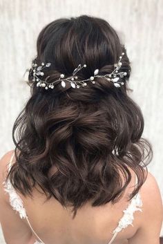 Wedding Hair Half, Wedding Hairstyles Medium Length, Short Wedding Hair, Penteado Cabelo Curto, Half Up Hair, Wedding Fashion