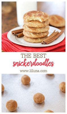 the best snickkerdoodles recipe is made with cinnamon, sugar and powdered sugar