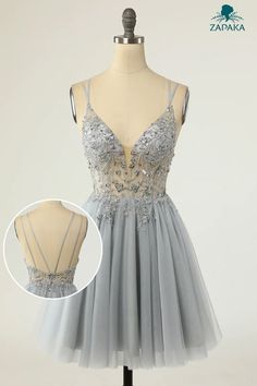 Home Coming Dresses Short, Grey Hoco Dress, Pretty Homecoming Dresses Short, Homecoming Dresses Ideas, Homecoming Dresses White, Grey Homecoming Dress, Homecoming Inspo, Hoco 2022, Homecoming 2022