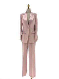 Unmissable! Pink Pant Suit - Women Silk Satin Trouser Suit exclusively at guocali.com 😍. 

------------------------------
#guocali #guocalif Ralph Lauren Suit Women, Pink Pant Suit, Pantsuit For Women, Pink Pant, Ladies Trouser Suits, Pantalon Rose, Mens Undershirts, Trouser Suit, Satin Trousers