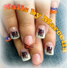 Detroit Tigers done by Marcella at fabulous hair and nails, Lincoln park Michigan Detroit Tigers Nails, Sports Nails, Tiger Nails, Detroit Sports, Fabulous Hair, Tigers Baseball, Awesome Nails, Lincoln Park, Girly Stuff