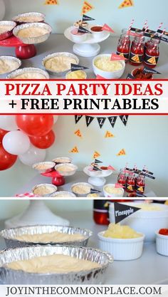 pizza party ideas and free printables