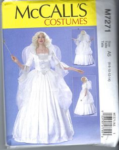 the sewing pattern for a wedding gown and veil