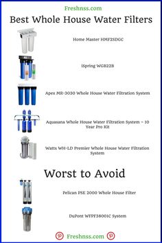 the best whole house water filterrs for home and office use, including two different types of filters