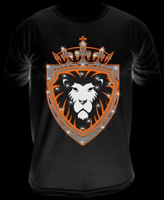 a lion head with the word king on it's chest and crown in the middle