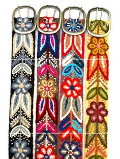 "Hand embroidered belt floral colorful peruvian embroidered belts floral ethnic belt boho belt wool, gifts for her floral ethnic belt peru Size & Fit, available Sizes: All belts Width are or centimeters approximately  Width: 4.5centimeters or 2inches. Size: XS Length to first hole from buckle: 32.3 inches or 82 centimeters approximately Length to last hole from buckle: 23 inches or 59 centimeters approximately Total Length: 35.5 inches or 90 centimeters approximately Size: SMALL Length to first Folk Style Multicolor Fabric Belt, Bohemian Multicolor Embroidered Belt, Multicolor Folk Fabric Belt, Multicolor Fabric Belt In Folk Style, Folk Style Multicolor Embroidered Belt, Folk Multicolor Embroidered Belt, Embroidered Belts, Floral Belt, Boho Belt