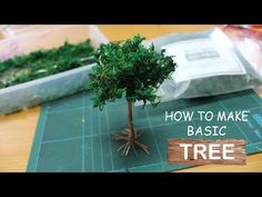 a small tree sitting on top of a cutting board