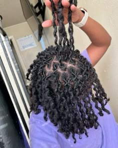 Wavy Locs Men, Locs Twist Out, Re Twisting Locs Style, Full Head Dreads Men, Dreds Hairstyles Dreadlocks Men, Curly Dreads Men, Loc Twist Out, Two Strand Locs Men