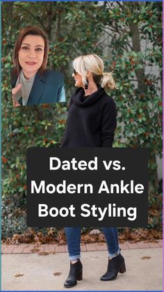 Let's talk about what looks DATED when it comes to styling Ankle Boots versus what is MODERN. #personalstyle #datedlooks #modernlooks Ankle Boots Outfit Spring, Styling Ankle Boots, Brown Ankle Boots Outfit, Wearing Ankle Boots, E Girl Style, Playful Fashion, Sportswear Outfits, Boots Outfit Ankle