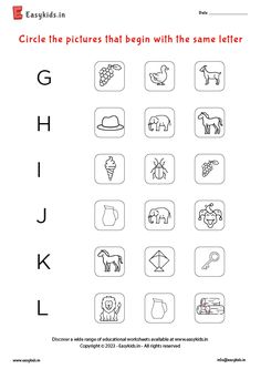 the letter g worksheet with pictures to help students learn how to write letters