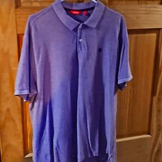 Purple Xxl Purple Izod Collar Polo. Great Condition Never Worn Casual Purple Cotton Polo Shirt, Casual Purple Short Sleeve Polo Shirt, Color Purple, Man Shop, Mens Shirts, Collar, Purple, Color