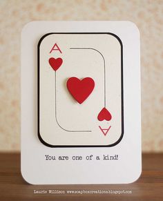 an image of a card that has been made to look like a playing card for valentine's day