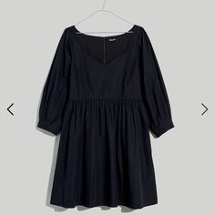 Elevate Your Wardrobe With This Stunning Madewell Poplin Puff-Sleeve Mini Dress In Size 4. The Solid Black Color, Short Puff Sleeves, And Zip Closure Make It Perfect For Any Occasion, Whether You're Traveling, Attending A Party, Or Simply Dressing Casually. Made Of 100% Cotton, This Dress Is Both Stylish And Comfortable. The Dress Length Falls Short, Giving It A Chic And Flirty Look. The Brand Madewell Is Known For Its High-Quality Clothing, And This Dress Is No Exception. Add This Beautiful Min Black Dress With Puff Blouson Sleeves, Black Puff Sleeve Dress For Work, Black Puff Sleeve Dress For Workwear, Black Puff Sleeve Dress With Gathered Sleeves For Daywear, Simply Dress, Balloon Sleeve Dress, Mini Slip Dress, Silk Mini Dress, Madewell Dresses