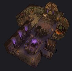 Dungeon Room, Painting School, Armadura Medieval, Isometric Art