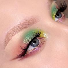 Party Makeup Looks, Disney Makeup, Hot Makeup, Green Makeup, Makeup Eye Looks, Looks Party, Makeup Swatches, Eye Makeup Art