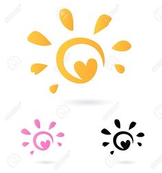 an image of four different weather symbols