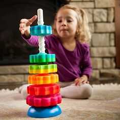 Spin Again by Fat Brain Toys.$29.95. An urban kids + baby boutique offering cool gifts, kids clothing, baby gear, diaper bags, strollers & nursery items since 2004. Baby Stacking Toys, Best Baby Toys, Toys For Toddlers, Stacking Toys, Toddler Age, Toys For Kids, Learning Toys, Sensory Toys, Baby Boutique