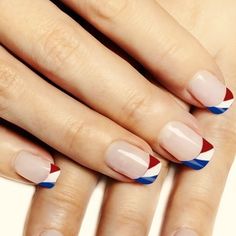 patrioticnails.quenalbertini: Fourth of July Nails | Buzzle Stripe Nail Art Designs, Manicured Nails, Nail Art Stripes, Holiday Nail Designs, Striped Nails