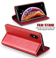 an image of a red iphone case with the text film stand in front and behind it