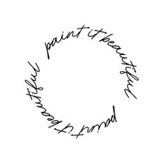 a drawing of a circle with the words paint it black and handwritten in cursive writing