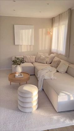 A picture of a scandinavian living room. Cozy and minimal. Room Makeover Bedroom, Living Room Decor Apartment