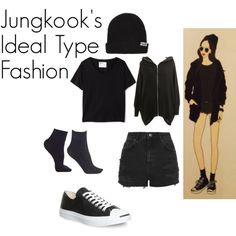 Jungkook's Ideal Type Outfit by kaisper on Polyvore featuring polyvore moda style Margaret Howell Topshop Commando Converse Neff bts jungkook kpopinspired Bts Ideal Type Girl, Jungkook Inspired Outfits Girl, Jungkook Ideal Type, Type Outfit, Ideal Type, Margaret Howell, Kpop Fashion Outfits