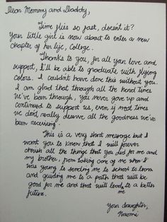 a handwritten letter from an unknown person