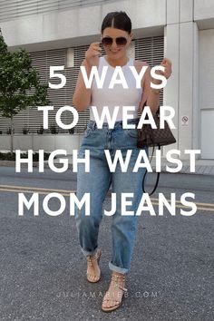 Mom Jeans Outfit Fall High Waist, Jeans And Bodysuit, Mom Jeans Outfit Summer, Julia Marie, High Waisted Jeans Outfit, Mum Jeans, Mom Jeans Style, Jeans Ideas, High Waist Mom Jeans