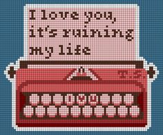 an old fashioned typewriter with the words i love you, it's winning me