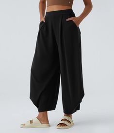 Discover Women’s Ribbed High Waisted Plicated Multiple Pockets Solid Casual Harem Pants at Halara, Crowd-Approved Affordable Choices Made For What Moves You. Future Wardrobe, Bags Logo, Free Hair, Petite Size, Best Sellers, Harem Pants, Jogging, High Waisted, Wardrobe