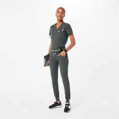 Official FIGS® Scrubs. Ridiculously Soft Scrubs Designed Just For You. Get Free Shipping On Orders $50+! | FIGS Womens Bonsai Zamora - Tall Jogger Scrub Pant™ Ol Fashion, Figs Scrubs, Purple Shirt, Scrub Pants, Christmas 2024, Scrub Tops, You Deserve, Fig, Scrubs