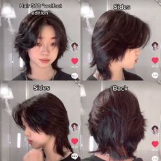 Hairstyle 360, Tomboy Haircut, Hair 360, Asian Short Hair, Wolf Cut