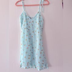 Billabong Blue Floral Dress, Size Small, Never Worn Flower Sundress, Spring Fling Dress, Hipster Dress, Blue Tube Top, High Neck Mini Dress, French Dress, Blue Floral Dress, Halter Mini Dress, Summer Blue