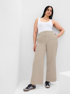 Loose Khakis | Gap Gap Utility Straight Leg Pants, Casual Gap Wide Leg Cargo Pants, Gap Wide Leg Casual Cargo Pants, Gap Casual Wide Leg Cargo Pants, Gap Wide Leg Cargo Pants With Pockets, Casual Beige Gap Pants, Gap Wide-leg Pants With Pockets, Gap Casual Beige Pants, Casual Gap Chinos For Workwear