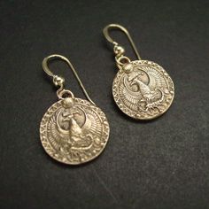 "Handmade antiqued dainty birthday gift Scorpio earrings. This charm has the phoenix protecting the Scorpio. Handmade antiqued bronze coin charm with the zodiac sign of Scorpio for people born between October 24 to November 22. Scorpio are: Resourceful, Brave, Passionate, Stubborn, True Friend. The concept of the zodiac originated in Babylonian astrology, and was later influenced by Hellenistic culture. According to astrology, celestial phenomena relate to human activity on the principle of \"as Antique Gold Oxidized Jewelry As A Gift, Ornate Antique Finish Earrings As Gift, Antique Gold Oxidized Jewelry Gift, Antique Gold Oxidized Jewelry For Gifts, Antique Gold Coin-shaped Jewelry With Antique Finish, Ornate Antique Finish Earrings For Gifts, Vintage Etched Earrings As Gift, Antique Finish Coin-shaped Brass Jewelry, Silver Earrings With Coin Pendant As Gift