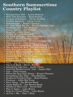 the poster for southern summertime country playlist