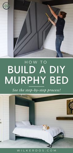 how to build a diy murphy bed with step by step instructions for the room