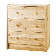 a wooden chest with four drawers and knobs