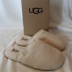 Size Info Whole Sizes Only; For 1/2 Sizes, Order Next Size Up. Details & Care This Plush Backless Slipper Is Supremely Warm And Cozy Thanks To Uggpure, A Textile Made Entirely From Wool To Feel And Wear Like Genuine Shearling. Uggpure Wool Upper And Lining/Rubber Sole New In Box-9 Without Original Box Guaranteed Authentic Cute Slippers Aesthetic, Cute Slippers Women, Slippers Aesthetic, Fall Slippers, Cute Uggs, Cloud Slippers, Ugg Coquette, Trashy Outfits, Luxury Slippers