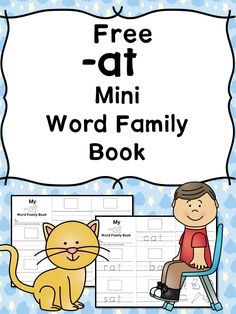 the free printable mini word family book for kids to practice handwriting and writing skills