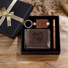 Make Father's Day unforgettable with our Personalized Men's Wallet Gift Box Set, the perfect blend of functionality and sentimentality. This beautifully curated set includes a custom photo wallet, a matching photo keychain, and a stylish picture wallet complete with a pen. The custom photo wallet allows you to immortalize cherished memories with Dad, while the matching keychain adds a touch of personalization to his everyday essentials. With ample storage space and premium craftsmanship, this set is both practical and meaningful, making it the ultimate gift for Dad on Father's Day. Order now and give Dad a gift that he'll cherish for years to come. 📸 Custom Photo Wallet: Preserve treasured memories with Dad by customizing the wallet with a special photo, creating a timeless keepsake he'll Father's Day Gift Card Holder With Slots, Bifold Card Holder For Father's Day Gift, Father's Day Gift Trifold Wallet, Father’s Day Gift Trifold Wallet With Card Slots, Father's Day Trifold Wallet With Card Slots, Valentine's Day Gift Wallets With Card Slots, Valentine's Day Gift Wallet With Card Slots, Valentine's Day Wallet Gift With Card Slots, Valentine's Day Wallets With Card Slots