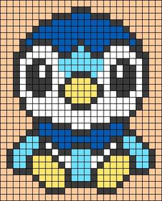 an image of a cross stitch pattern that looks like sonic the hedgehog from mario kart